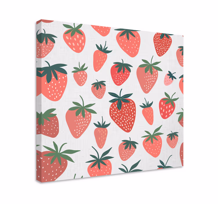 Dipinto frutta e natura morta motivo fragola - TenStickers