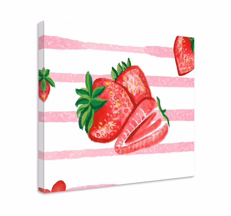 Quadro con le fragole rosse - TenStickers