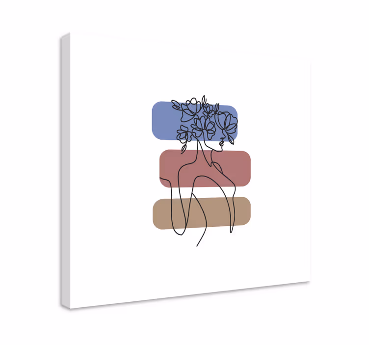 Dipinto fiori e piante figura floreale minimalista - TenStickers