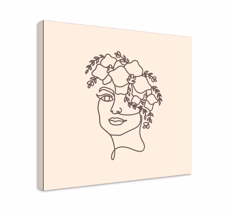 Quadri persona e personaggi linea artistica floreale - TenStickers