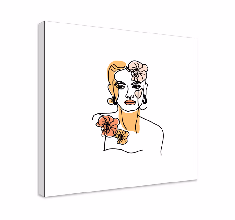Dipinto arte ritratto in linea - TenStickers