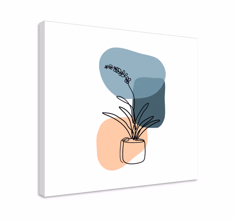 Dipinto fiori e piante forme di piante stilizzate - TenStickers