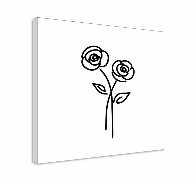 Dipinto fiori e piante elegante design floreale - TenStickers
