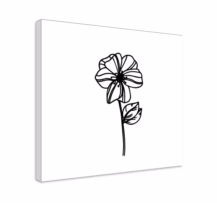 Dipinto fiori e piante contorno elegante fiori - TenStickers
