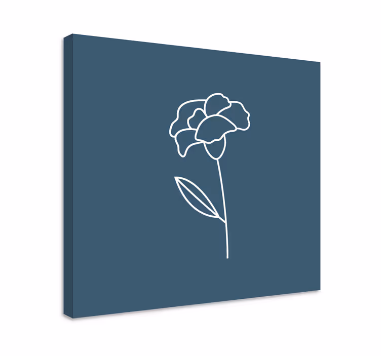Dipinto fiori e piante silhouette floreale minimalista - TenStickers