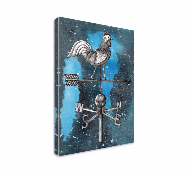 Quadro con animali e insetti giravento gallo - TenStickers