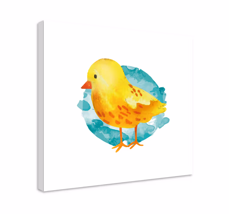 Quadro con uccelli pulcino giallo incantevole - TenStickers