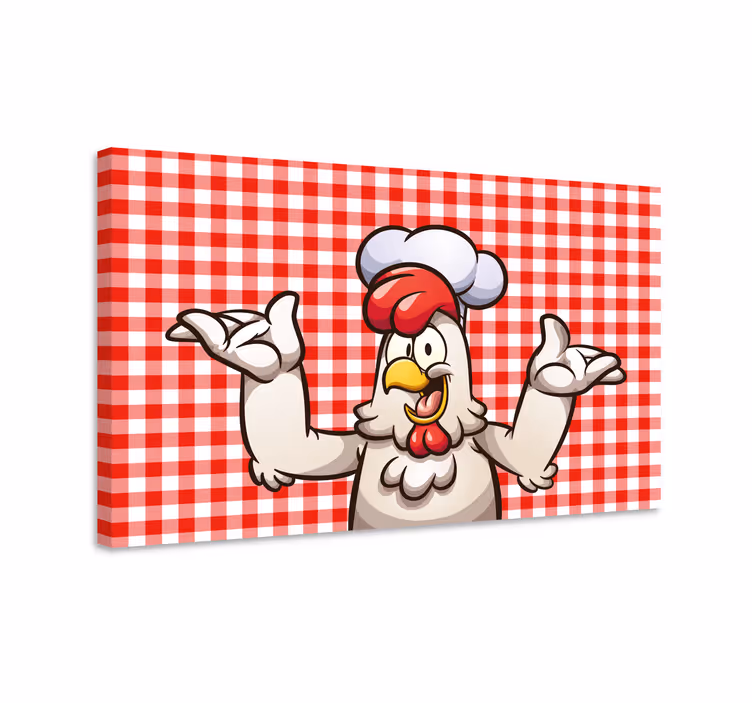 Quadro con uccelli personaggio della cucina dello chef - TenStickers