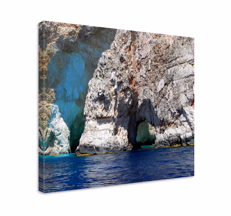 Quadro paesaggio formazione rocciosa costiera - TenStickers