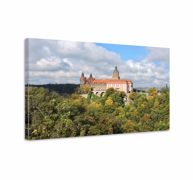 Quadro città e paesi paesaggio di castelli storici - TenStickers