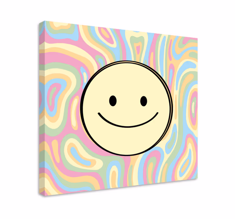 Dipinto motivazionale motivo volti sorridenti - TenStickers