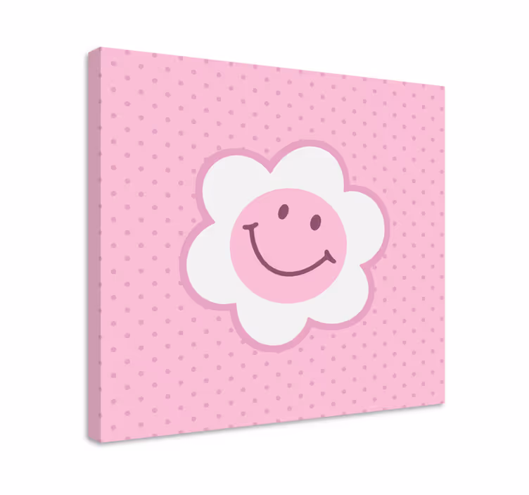 Quadro con cervo faccia di fiore sorridente - TenStickers