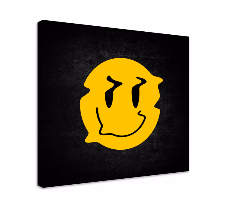 Quadro con testo faccia gioiosa e sorridente - TenStickers