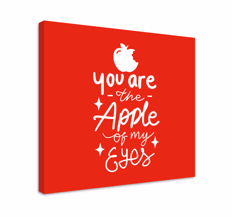 Quadro con frase sei la mia mela - TenStickers