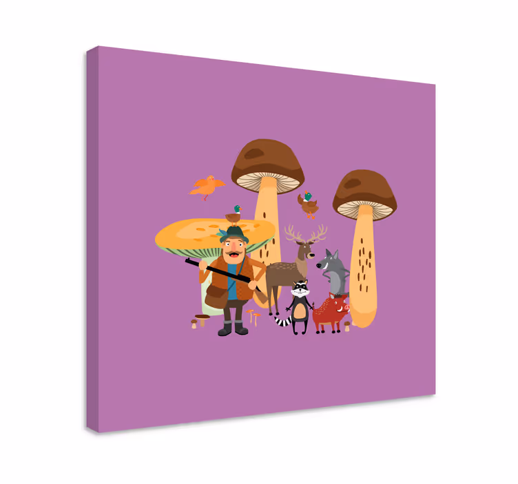 Quadro con animali e insetti squadra avventura foresta - TenStickers