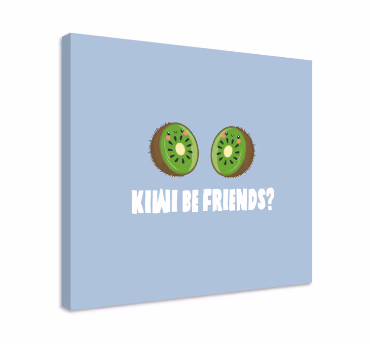 Dipinto frutta e natura morta fetta di kiwi amicizia - TenStickers
