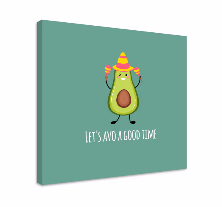 Quadro con testo divertiti con l'avocado - TenStickers