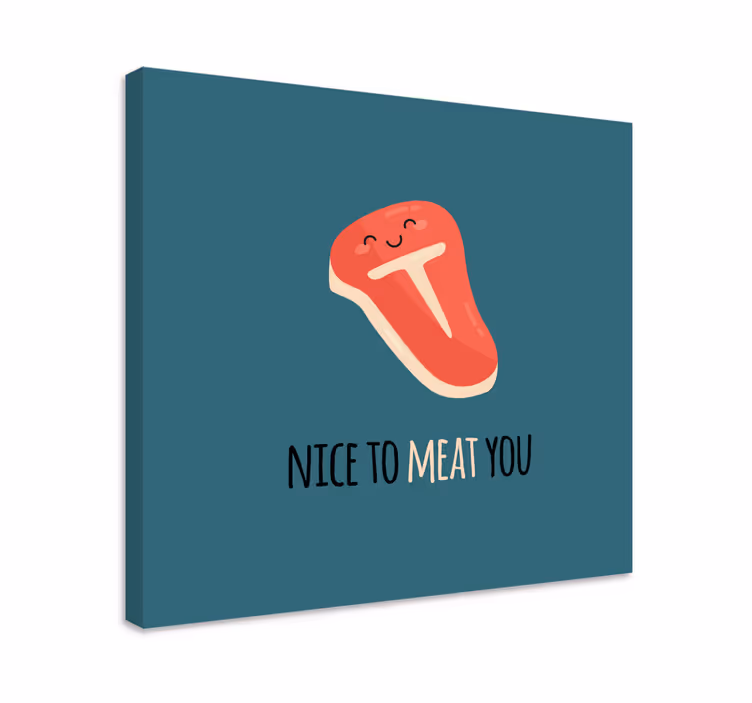 Dipinto frutta e natura morta sorriso di bistecca - TenStickers