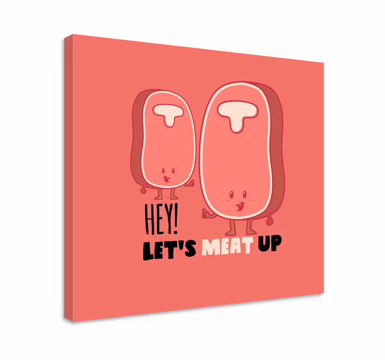 Quadri decorativi andiamo a mangiare carne - TenStickers