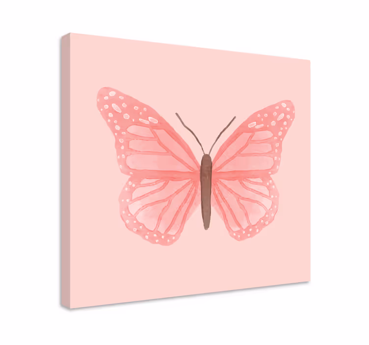 Dipinto farfalle farfalla rosa delicata - TenStickers