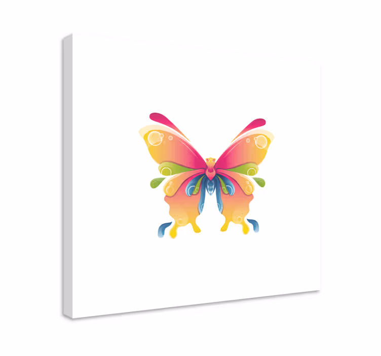 Dipinto farfalle sfondo bianco - TenStickers