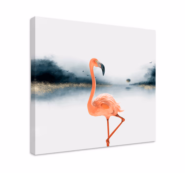 Quadro paesaggio elegante fenicottero - TenStickers