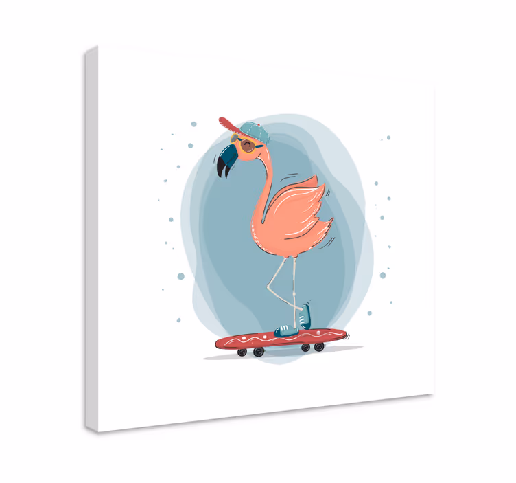 Quadro con animali e insetti fenicottero sul ghiaccio - TenStickers