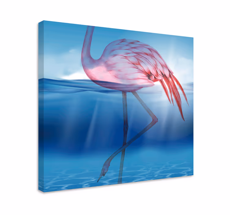 Quadro con uccelli in posa elegante da fenicottero - TenStickers