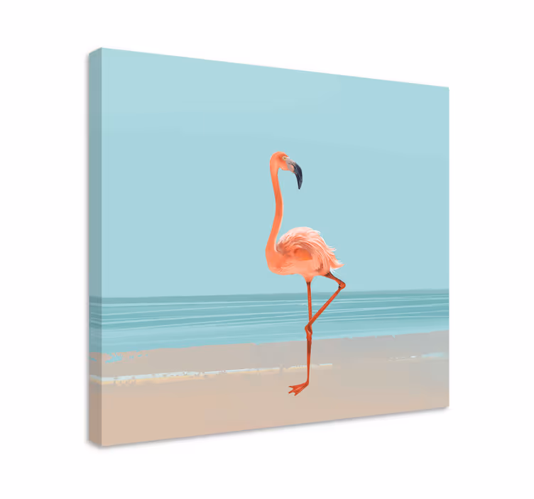 Quadro con uccelli posa elegante del fenicottero - TenStickers