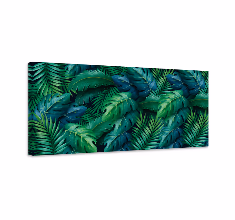 Dipinto fiori e piante vegetazione tropicale - TenStickers