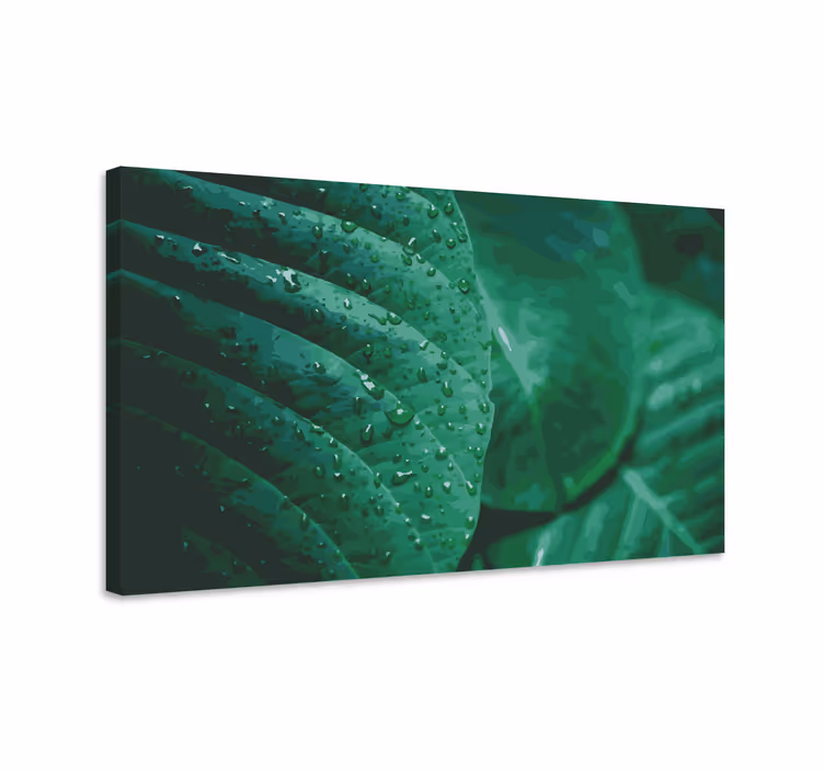 Dipinto fiori e piante fogliame verde vibrante - TenStickers