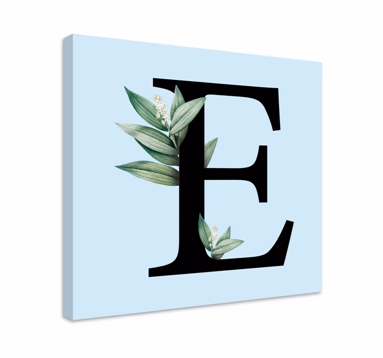 Dipinto con alfabeto e lettere e con foglie - TenStickers