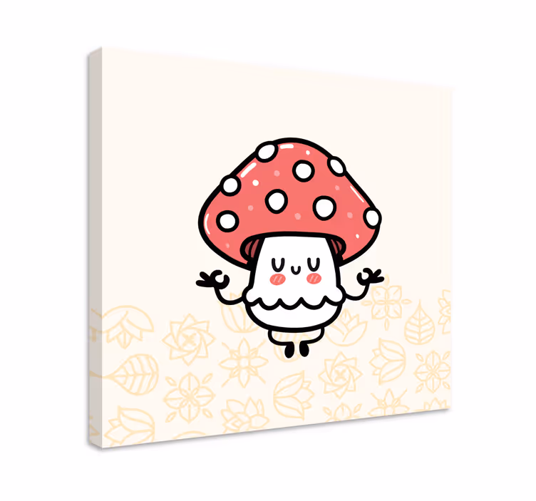 Dipinto dinosauri personaggio fungo carino - TenStickers