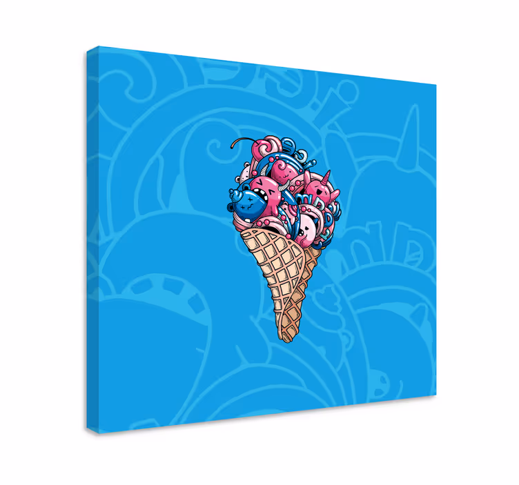 Quadro musicale gelato carino - TenStickers