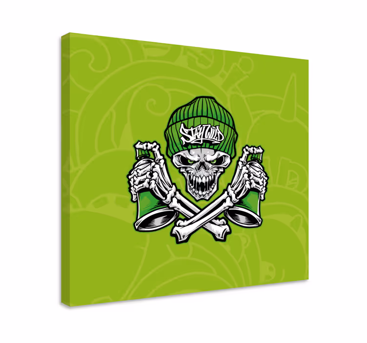 Quadri persona e personaggi teschio con tazze - TenStickers