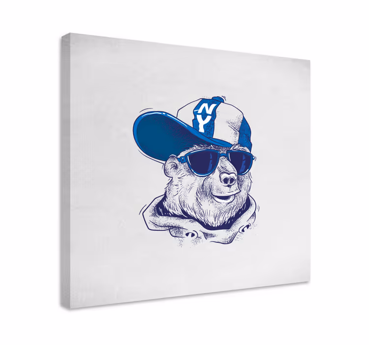 Quadro con animali e insetti stile orso cool - TenStickers