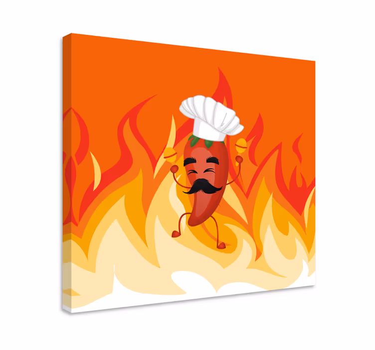 Quadro con testo chef piccante danzerino - TenStickers