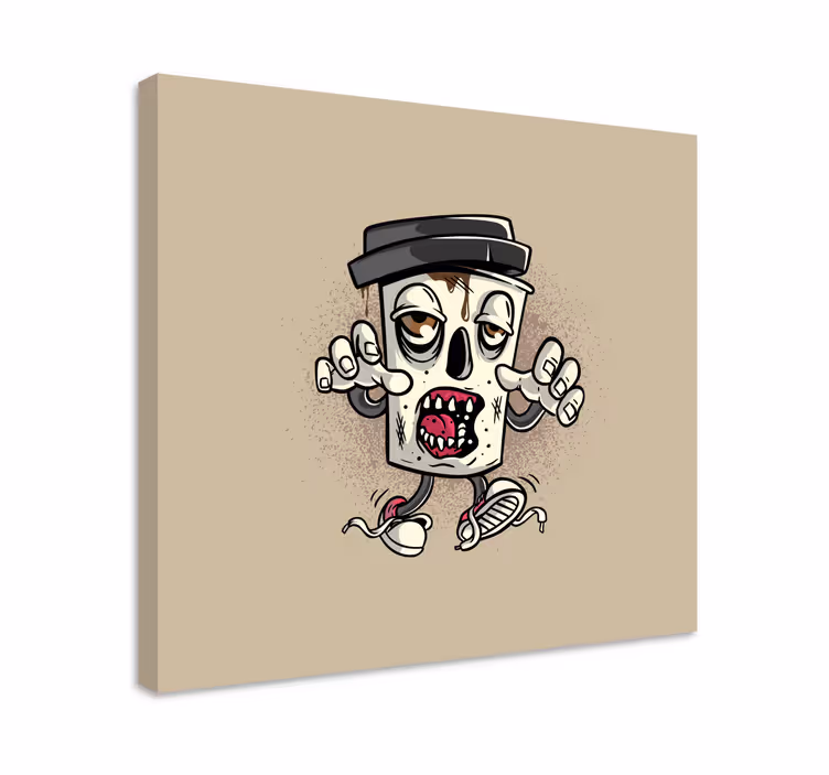Quadro videogioco cestino degli zombie - TenStickers