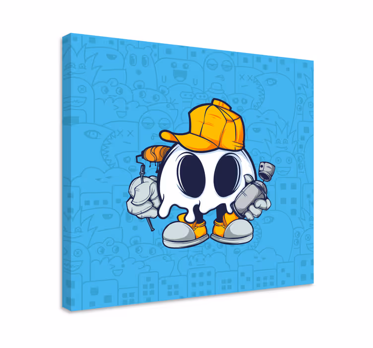Quadro personaggio fantasmino carino artista - TenStickers