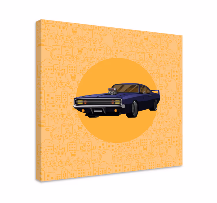 Quadro videogioco auto muscolosa classica - TenStickers