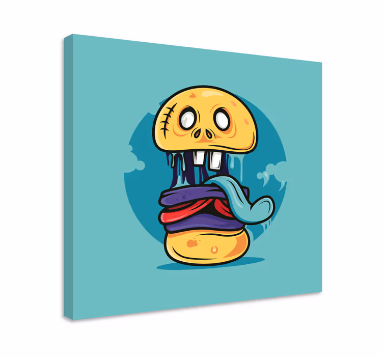 Quadro personaggio teschio giocoso - TenStickers