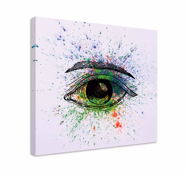 Quadro astratto schizzo di occhio vibrante - TenStickers