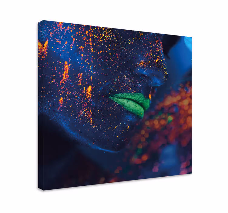 Dipinto arte arte del viso glitterante - TenStickers