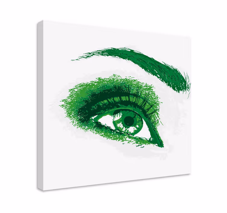 Dipinto frutta e natura morta illustrazione occhio verde - TenStickers
