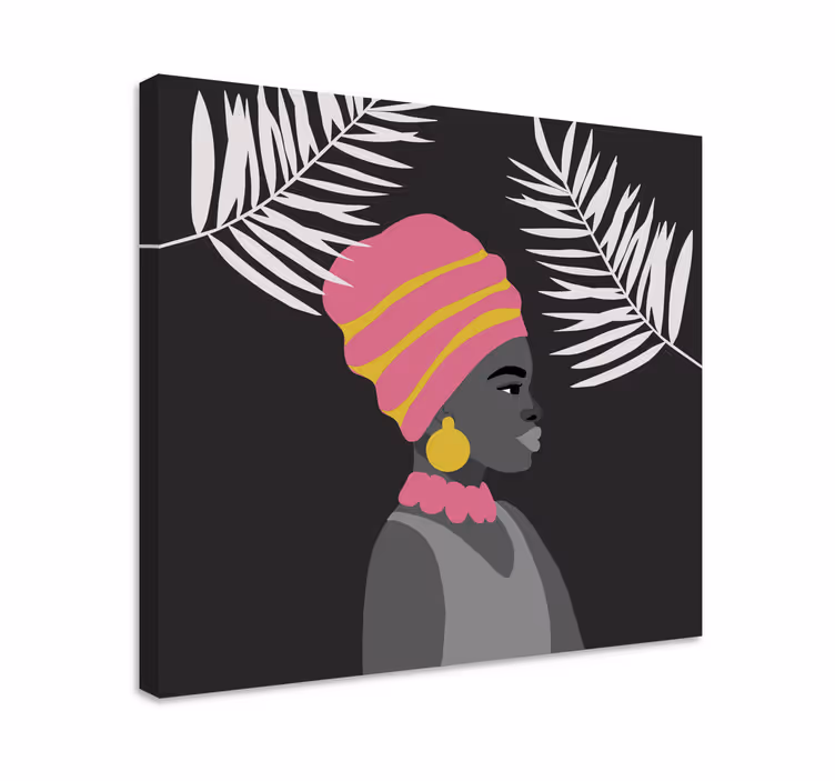 Quadri persona e personaggi donna nera elegante - TenStickers