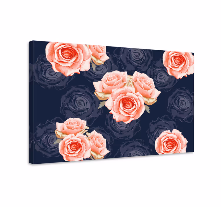 Dipinto fiori e piante ramo di rose delicate - TenStickers
