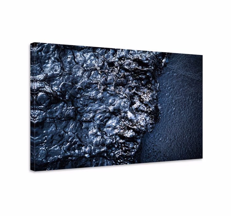 Quadro design ornamentale superficie nera testurizzata - TenStickers