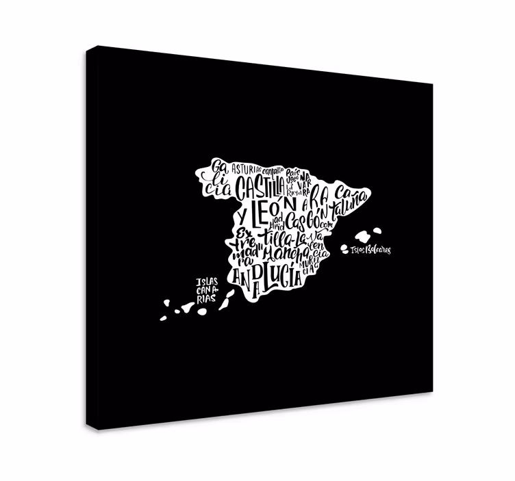 Quadro mappamondo tipografia creativa della mappa - TenStickers