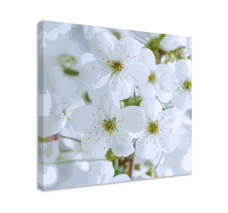 Dipinto fiori e piante fioritura di ciliegio - TenStickers
