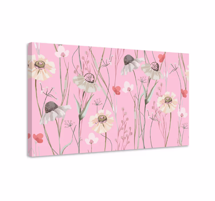 Dipinto fiori e piante motivo floreale delicato - TenStickers